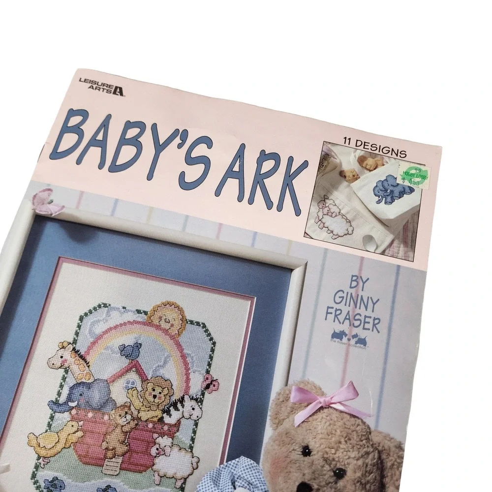 Leisure Arts Babys Ark Cross Stitch Pattern Booklet Ginny Fraser 3112 11 Designs